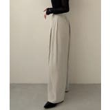 Meiru 細ベルトハイウエストタックワイドパンツ | JUNOAH | 詳細画像6