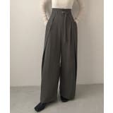 Meiru 細ベルトハイウエストタックワイドパンツ | JUNOAH | 詳細画像9