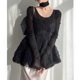 ブラック | Meiru フラワーチュールキャミビスチェ | JUNOAH