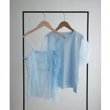Meiru チュールパフスリーブTシャツ＋シャーリングキャミset | junoah | 詳細画像14 