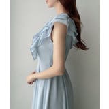 Meiru フリルノースリーブフレアワンピース | junoah | 詳細画像9 