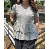 ドットヘンリーネックペプラムトップス | JUNOAH | 詳細画像12