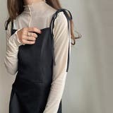 ブラック | ショルダーリボンキャミワンピース | JUNOAH