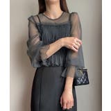 チュールトップス+キャミワンピースセット | JUNOAH | 詳細画像14