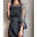 ダークグレー | チュールトップス+キャミワンピースセット | JUNOAH