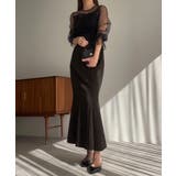 チュールトップス+キャミワンピースセット | JUNOAH | 詳細画像2