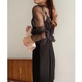 チュールトップス+キャミワンピースセット | JUNOAH | 詳細画像3