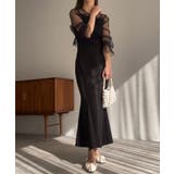 チュールトップス+キャミワンピースセット | JUNOAH | 詳細画像4