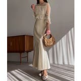 チュールトップス+キャミワンピースセット | JUNOAH | 詳細画像9