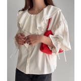 綿混フリルブラウス | JUNOAH | 詳細画像5 