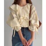 綿混フリルブラウス | JUNOAH | 詳細画像7 