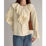 綿混フリルブラウス | JUNOAH | 詳細画像8 