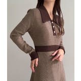 千鳥チェックビジュー釦ニットワンピース | JUNOAH | 詳細画像11 