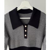 千鳥チェックビジュー釦ニットワンピース | JUNOAH | 詳細画像14 