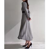 千鳥チェックビジュー釦ニットワンピース | JUNOAH | 詳細画像3 