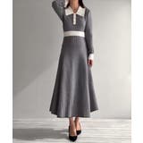 千鳥チェックビジュー釦ニットワンピース | JUNOAH | 詳細画像6 