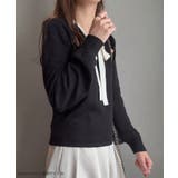 リボンボウタイニットトップス | JUNOAH | 詳細画像2 