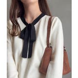 リボンボウタイニットトップス | JUNOAH | 詳細画像6 