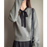 リボンボウタイニットトップス | JUNOAH | 詳細画像7 