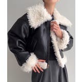 プードルファーショートPUレザージャケット | JUNOAH | 詳細画像3 