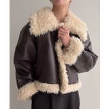 プードルファーショートPUレザージャケット | JUNOAH | 詳細画像5 