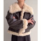 プードルファーショートPUレザージャケット | JUNOAH | 詳細画像8 