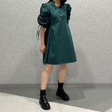 グリーン | 前後2wayスタンドカラーワンピース | JUNOAH