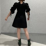 ブラック | 前後2wayスタンドカラーワンピース | JUNOAH
