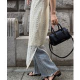 クロシェ編みバックリボンIラインワンピース | JUNOAH | 詳細画像10 