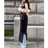 クロシェ編みバックリボンIラインワンピース | JUNOAH | 詳細画像5 