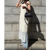 クロシェ編みバックリボンIラインワンピース | JUNOAH | 詳細画像7 