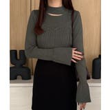 ベルスリーブビスチェ風ニット | JUNOAH | 詳細画像10