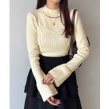 ベルスリーブビスチェ風ニット | JUNOAH | 詳細画像8