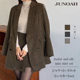 ジャケット+スリットミニスカートset | JUNOAH | 詳細画像1 