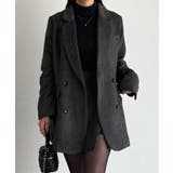 ダークグレー | ジャケット+スリットミニスカートset | JUNOAH