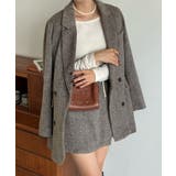 ライトブラウン | ジャケット+スリットミニスカートset | JUNOAH