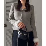 ファースリーブニットカーディガン | JUNOAH | 詳細画像12