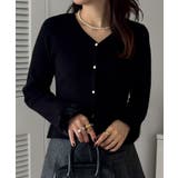 ブラック | ファースリーブニットカーディガン | JUNOAH