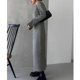 フレアスリーブIラインリブワンピース | JUNOAH | 詳細画像13 