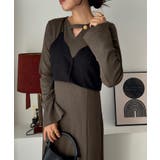 フレアスリーブIラインリブワンピース | JUNOAH | 詳細画像20 