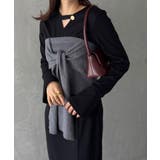 フレアスリーブIラインリブワンピース | JUNOAH | 詳細画像5 