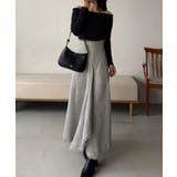 ハイウエストツイードフリンジフレアスカート | JUNOAH | 詳細画像5