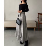 ハイウエストツイードフリンジフレアスカート | JUNOAH | 詳細画像7