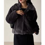 チャコール | 2wayフェイクファーコート | JUNOAH