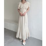 アイボリー | ラッフルカラーマーメイドワンピース | JUNOAH