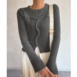 チャコール | ビスチェドッキングリブニット | JUNOAH