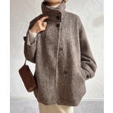 スタンドカラーシャギーコート | JUNOAH | 詳細画像1 