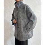 スタンドカラーシャギーコート | JUNOAH | 詳細画像11 