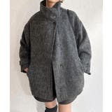 ダークグレー | スタンドカラーシャギーコート | JUNOAH