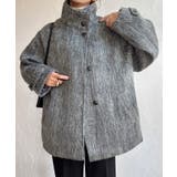 ライトグレー | スタンドカラーシャギーコート | JUNOAH